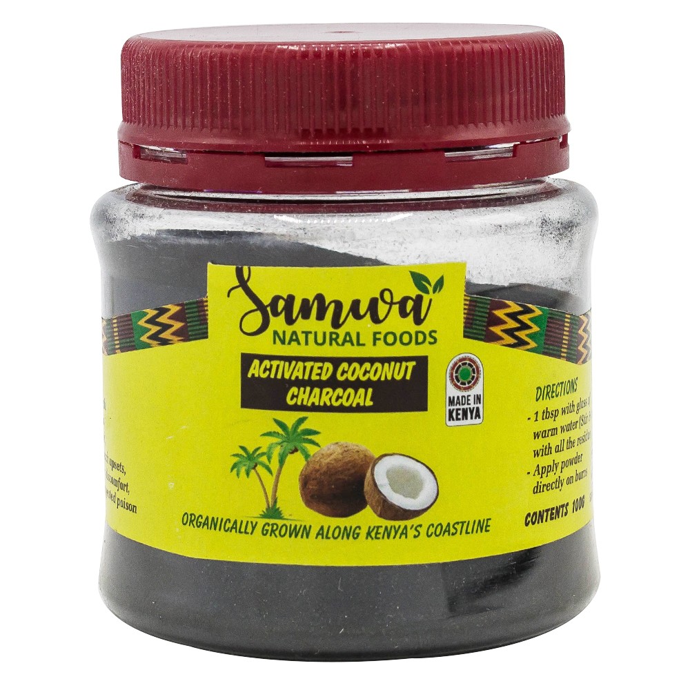 Pure activated charcoal wellness product from Samwa Natural Foods Kenya